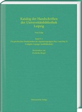 Cover: Die griechischen Handschriften der Signaturengruppen Rep. I und Rep. II (Leihgabe Leipziger Stadtbibliothek) - Harrassowitz Verlag