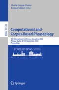 Cover: Computational and Corpus-Based Phraseology - Springer