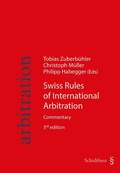 Cover: Swiss Rules of International Arbitration - Schulthess Juristische Medien