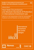 Cover: Host State Circumstances and Absolute Standards of Protection in International Investment Law - Nomos