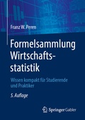 Cover: Formelsammlung Wirtschaftsstatistik - Springer Gabler