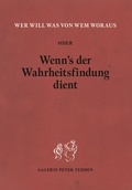 Cover: Wer will was von wem woraus - Tedden, Peter