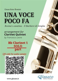 Abbildung von: Bb Clarinet 1 (solo) part of "Una voce poco fa" for Clarinet Quintet - Glissato Edizioni Musicali