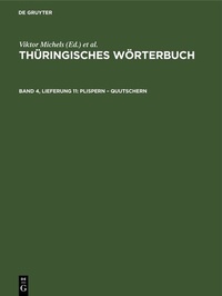 Abbildung von: Plispern - quutschern - De Gruyter