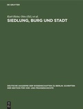 Cover: Siedlung, Burg und Stadt - De Gruyter