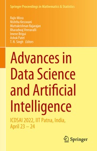 Enlarge image Cover: Advances in Data Science and Artificial Intelligence - Springer