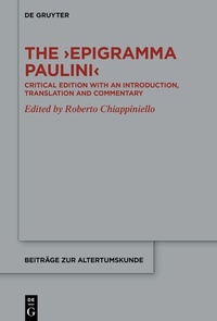 Abbildung von: The >Epigramma Paulini< - De Gruyter