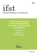 Cover: ifst-Schrift 545 - Finanzen u. Steuern