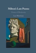 Cover: Milton's Late Poems - Cambridge University Press
