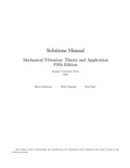 Cover: Mechanical Vibration, 5th Edition, Solutions Manual - Rutgers University Press