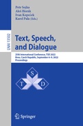 Cover: Text, Speech, and Dialogue - Springer