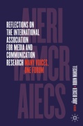 Cover: Reflections on the International Association for Media and Communication Research - Palgrave Macmillan