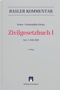 Cover: Zivilgesetzbuch I - Helbing & Lichtenhahn