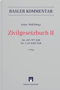 Cover: Zivilgesetzbuch II - Helbing & Lichtenhahn