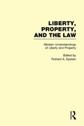 Cover: Modern Understandings of Liberty and Property - Routledge