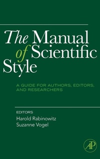 Enlarge image Cover: The Manual of Scientific Style - Academic Press