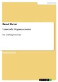 Cover: Lernende Organisationen - GRIN Verlag
