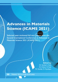 Enlarge image Cover: Advances in Materials Science (ICAMS 2021) - Trans Tech Publications Ltd