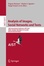 Cover: Analysis of Images, Social Networks and Texts - Springer
