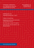 Cover: Kolloquien im Sommersemester 2021 - Universit&auml;tsverlag G&ouml;ttingen