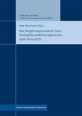 Cover: Der Regierungsentwurf eines Verbandssanktionengesetzes vom 16.6.2020 - Universit&auml;tsverlag G&ouml;ttingen