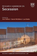 Cover: Research Handbook on Secession - Edward Elgar Publishing