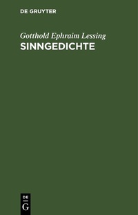 Abbildung von: Sinngedichte - De Gruyter