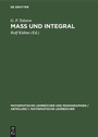 Cover: Maß und Integral - De Gruyter