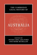Cover: The Cambridge Legal History of Australia - Cambridge University Press