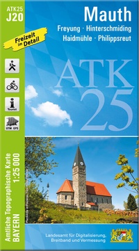 Abbildung von: ATK25-J20 Mauth (Amtliche Topographische Karte 1:25000) - Landesamt für Digitalisierung, Breitband und Vermessung, Bayern