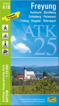 Abbildung von: ATK25-K19 Freyung (Amtliche Topographische Karte 1:25000) - Landesamt für Digitalisierung, Breitband und Vermessung, Bayern