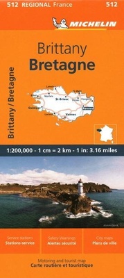 Abbildung von: Brittany - Michelin Regional Map 512 - Michelin Editions des Voyages