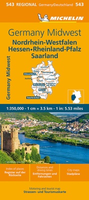 Abbildung von: Michelin Nordrhein-Westfalen, Hessen, Rheinland-Pfalz, Saarland - Michelin Editions des Voyages