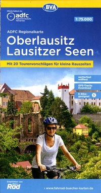 Abbildung von: ADFC-Regionalkarte Oberlausitz - Lausitzer Seen, 1:75.000, mit Tagestourenvorschlägen, reiß- und wetterfest, GPS-Tracks Download - BVA BikeMedia