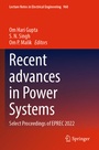 Cover: Recent advances in Power Systems - Springer