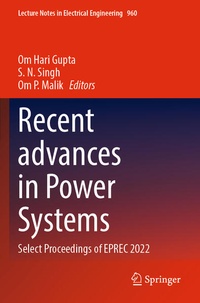 Enlarge image Cover: Recent advances in Power Systems - Springer
