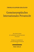 Cover: Gemeineurop&auml;isches Internationales Privatrecht - Mohr Siebeck
