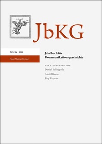 Abbildung von: Jahrbuch für Kommunikationsgeschichte 24 (2022) - Franz Steiner Verlag