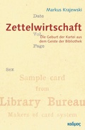 Cover: ZettelWirtschaft - Kulturverlag Kadmos Berlin