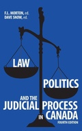 Cover: Law, Politics, and the Judicial Process in Canada - University of Calgary Press
