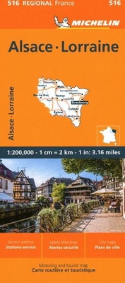 Abbildung von: Alsace Lorraine - Michelin Regional Map 516 - Michelin Editions des Voyages