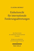Bild: Einheitsrecht für internationale Forderungsabtretungen - Mohr Siebeck