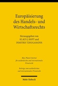Abbildung von: Europäisierung des Handels- und Wirtschaftsrechts - Mohr Siebeck