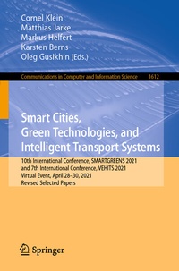 Enlarge image Cover: Smart Cities, Green Technologies, and Intelligent Transport Systems - Springer