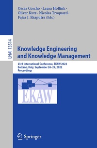Enlarge image Cover: Knowledge Engineering and Knowledge Management - Springer