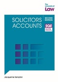 Cover: SQE - Solicitors Accounts 2e - The University of Law Publishing Limited