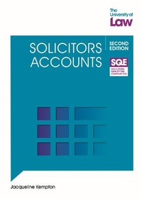 Abbildung von: SQE - Solicitors Accounts 2e - The University of Law Publishing Limited