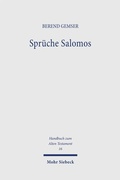 Cover: Spr&uuml;che Salomos - Mohr Siebeck