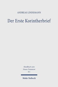 Abbildung von: Der Erste Korintherbrief - Mohr Siebeck