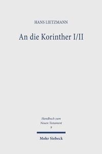 Abbildung von: An die Korinther I/II - Mohr Siebeck